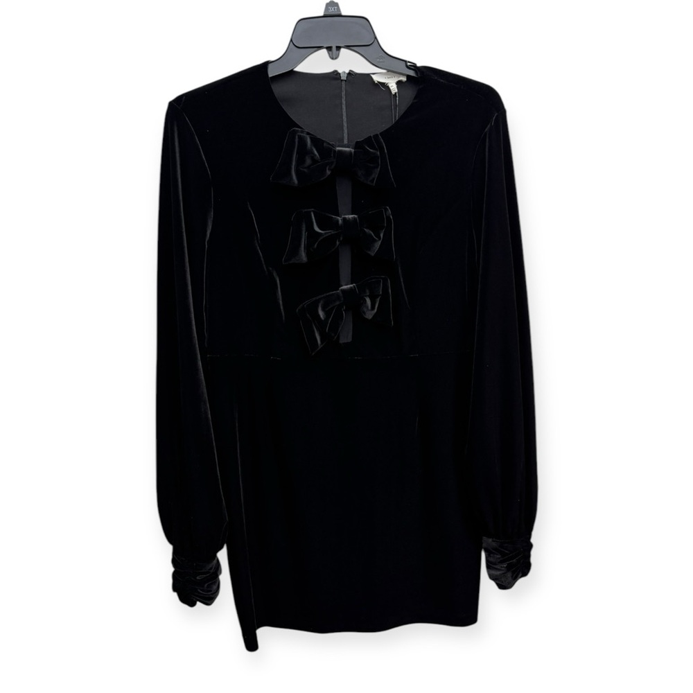 a loves a Women’s Black Velvet Bow‎ Dress Size XL